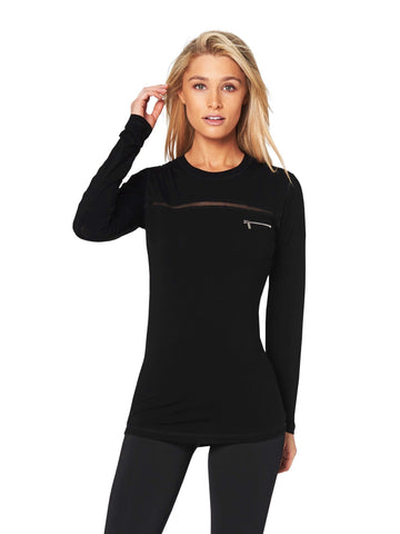 PHOEBE ZIP-COLLAR SWEATER - BLACK