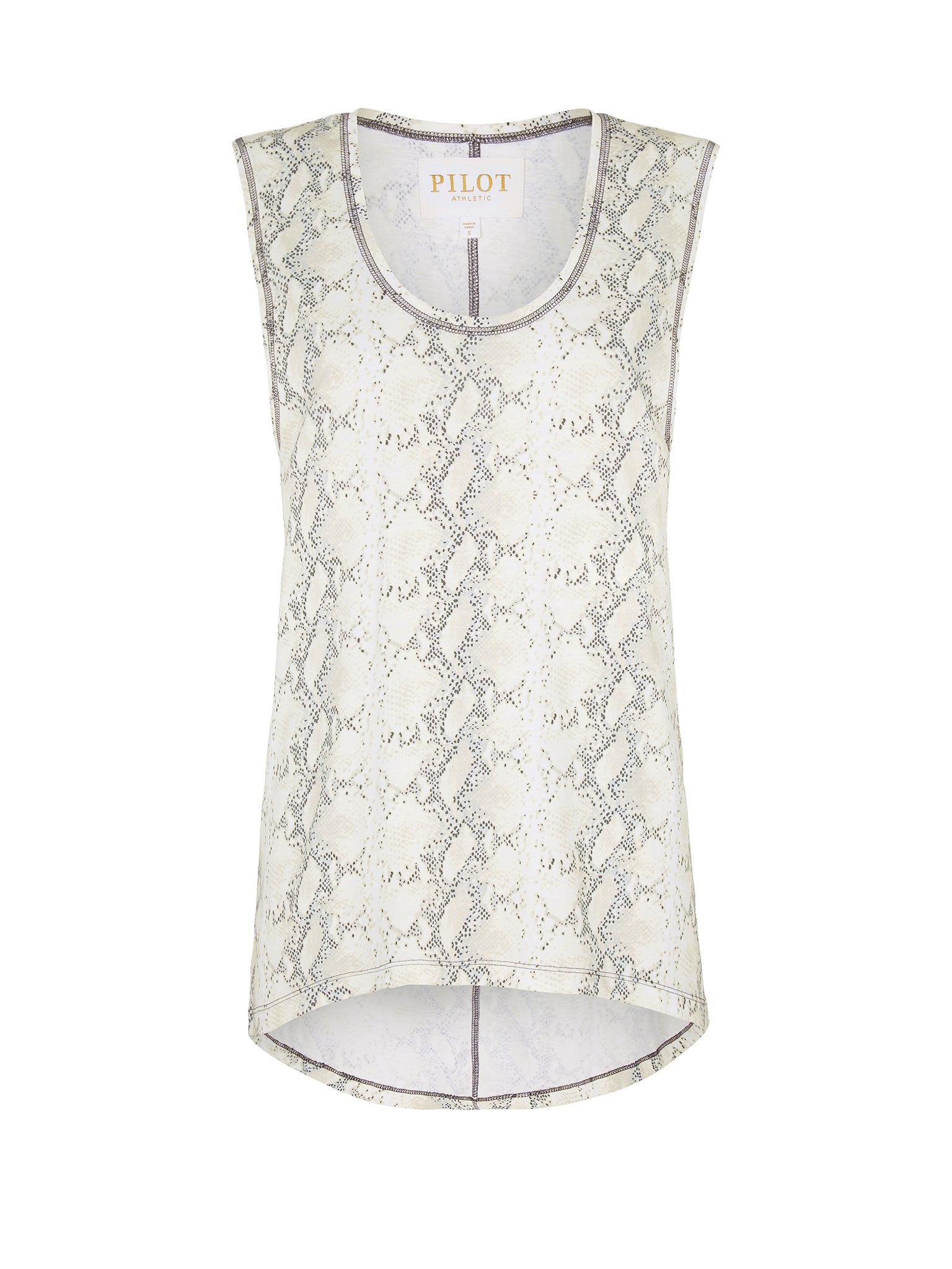 PANCHO TAIL-HEM TANK - SNAKE SKIN