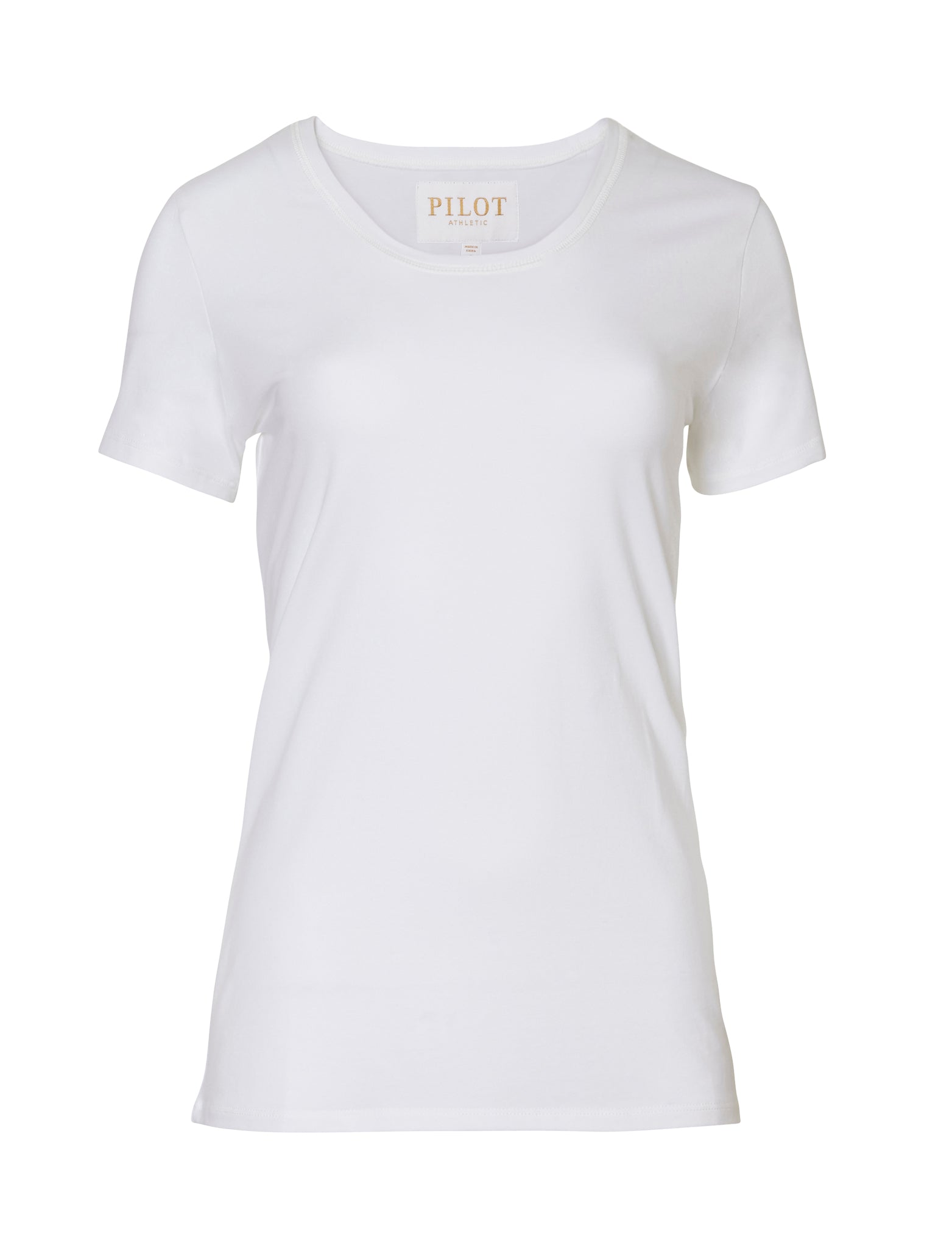 EMILY BASIC TEE - WHITE – Pilot Athletic