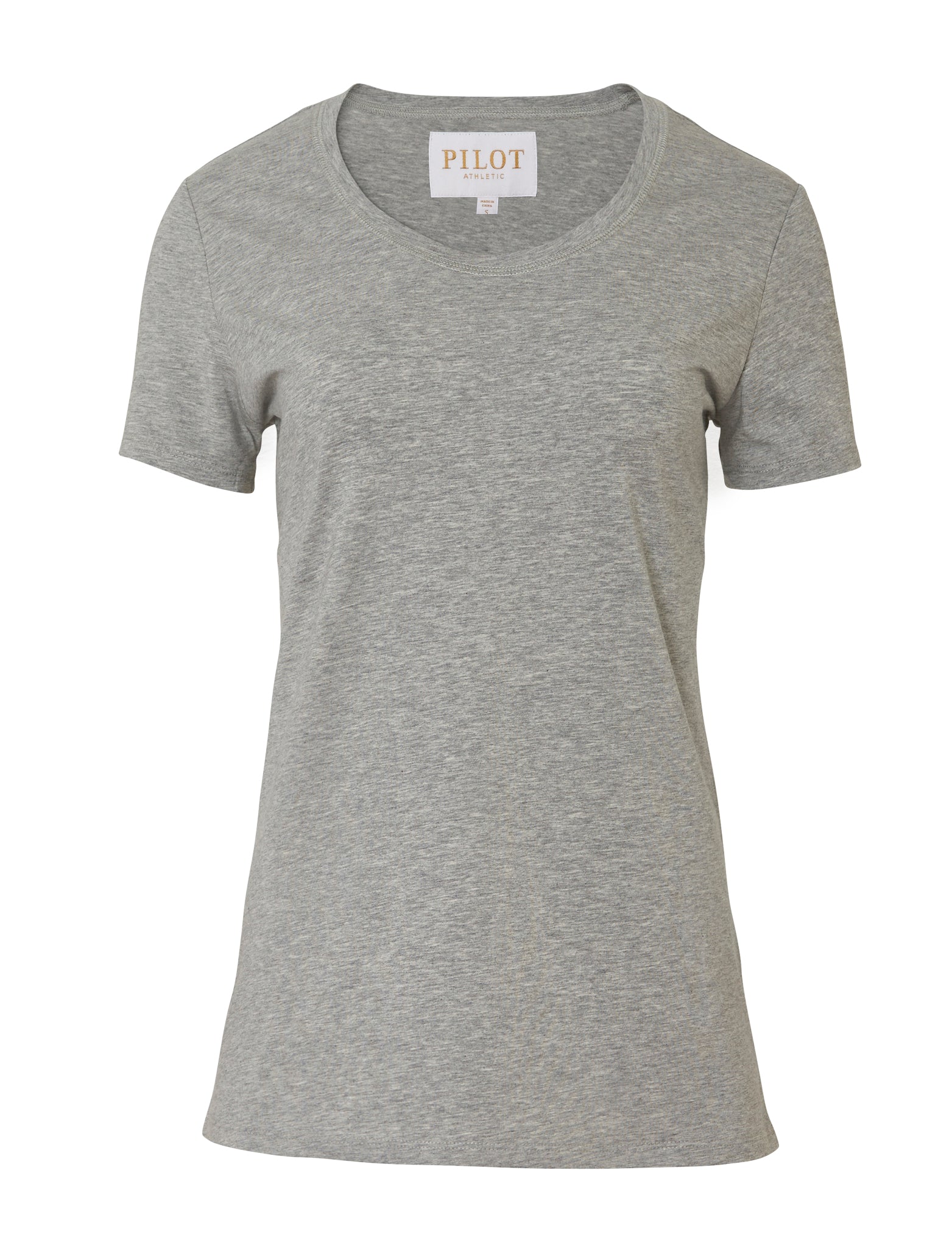 EMILY BASIC TEE - GREY MARLE – Pilot Athletic