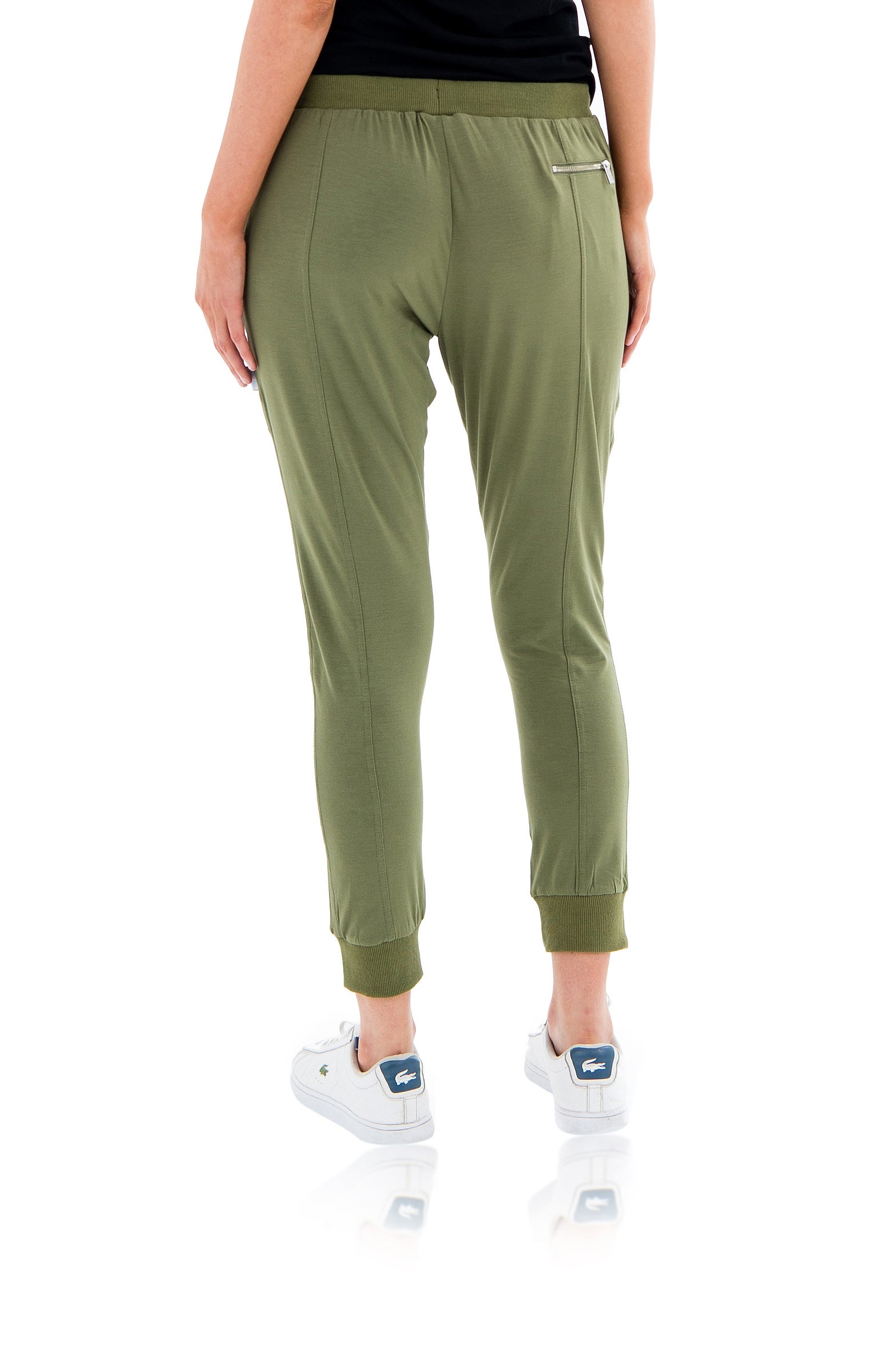 LILLY LOUNGE CAPRI PANT - ARMY GREEN