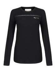 LORES LONG SLEEVE SPORT MESH TEE - BLACK